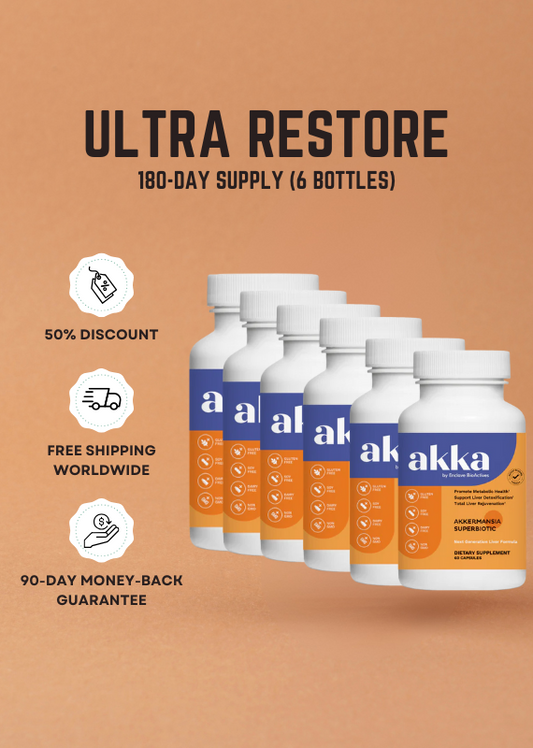 AKKA Liver Health Ultra Restore – 180-Day Liver Detox & Support (6 Bottles)